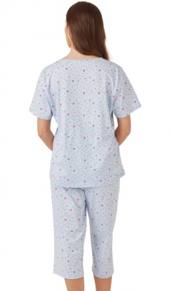 Indigo Sky Floral Range Short Sleeve Cropped Pyjama